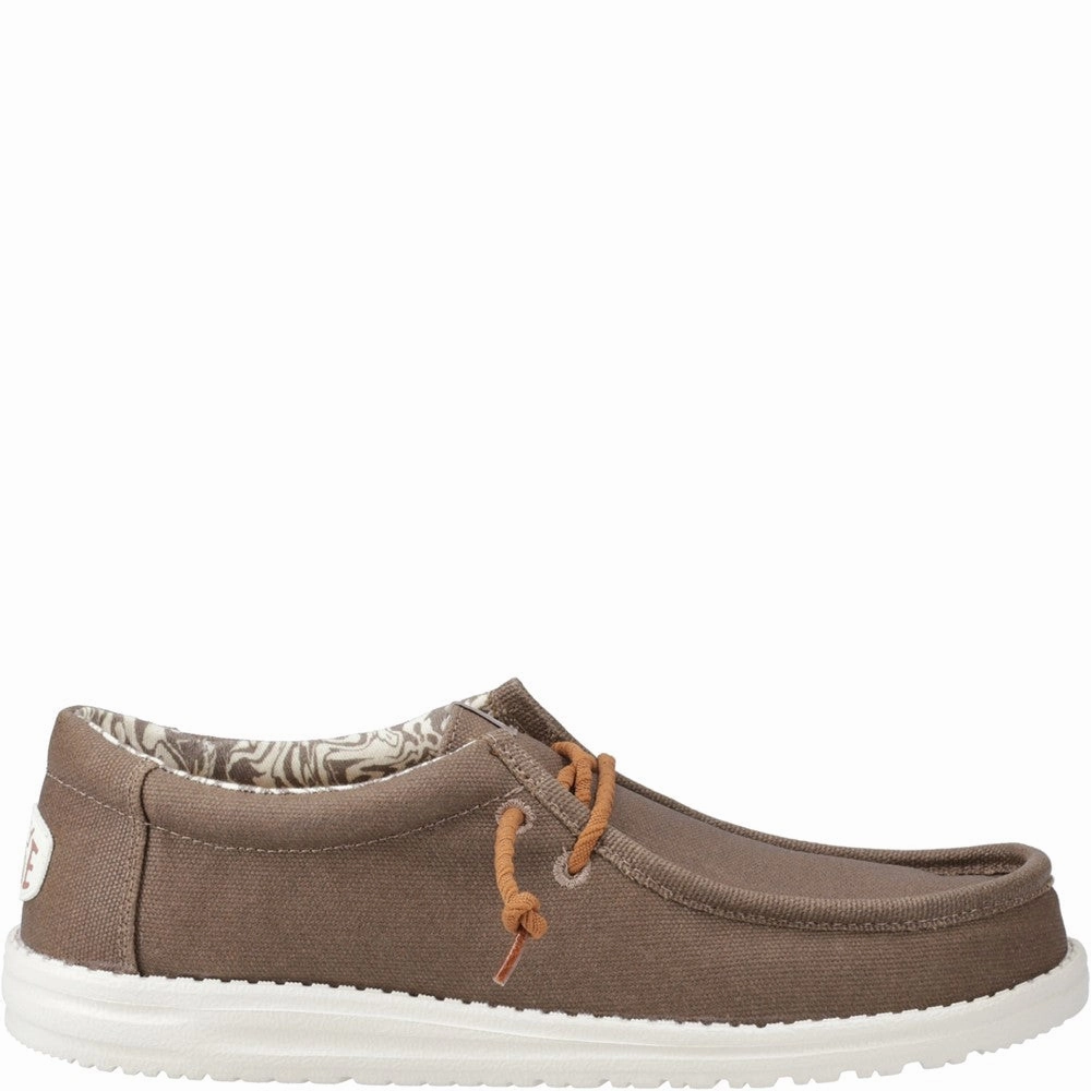 HEYDUDE Wally Waxed Canvas Shoes Men's Sports Casual Shoes