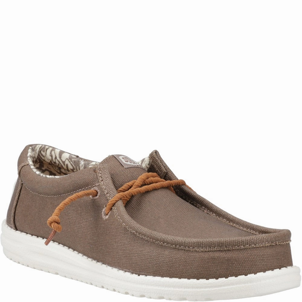 HEYDUDE Wally Waxed Canvas Shoes Basketball Shoes, Running Shoes