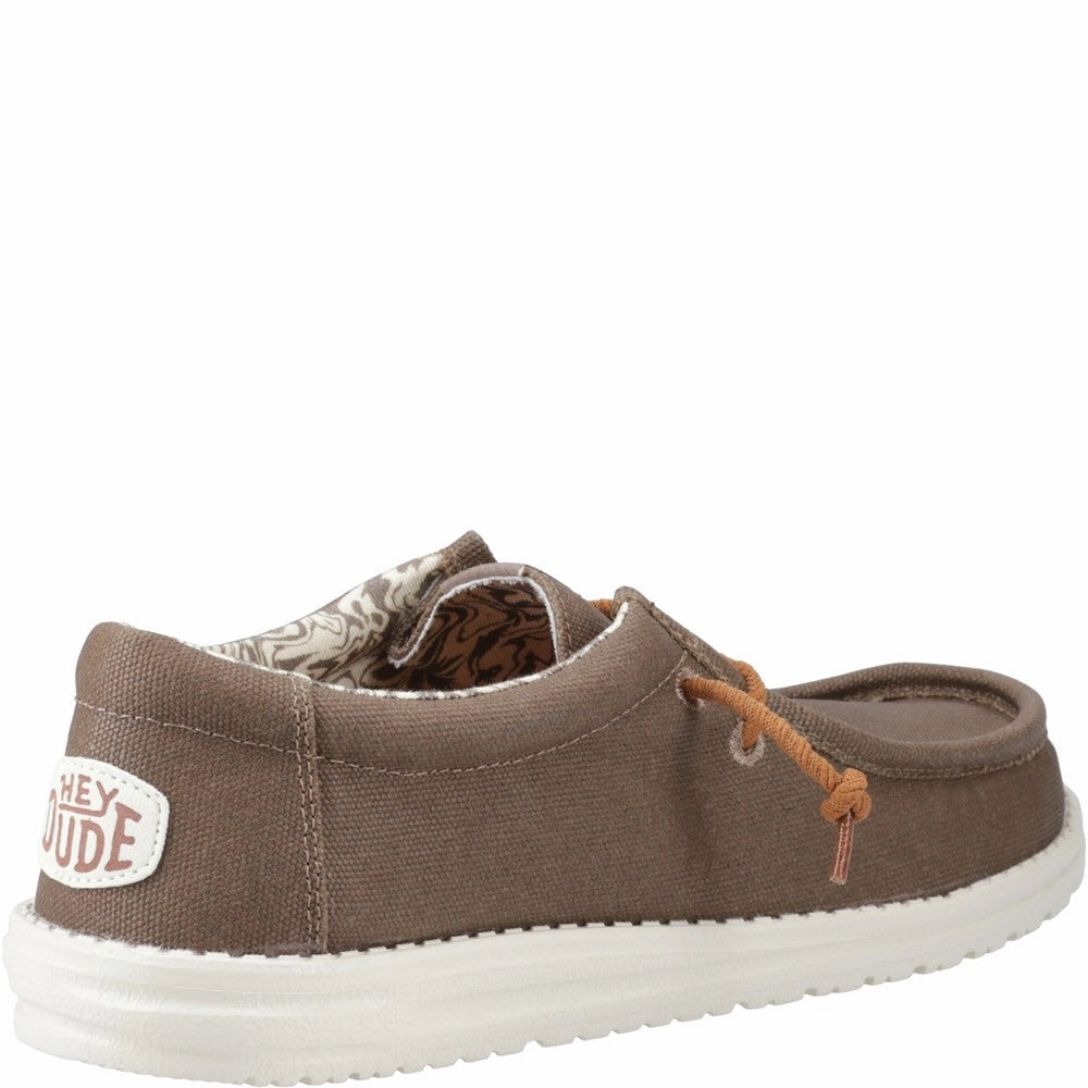 HEYDUDE Wally Waxed Canvas Shoes Men's Sports Casual Shoes