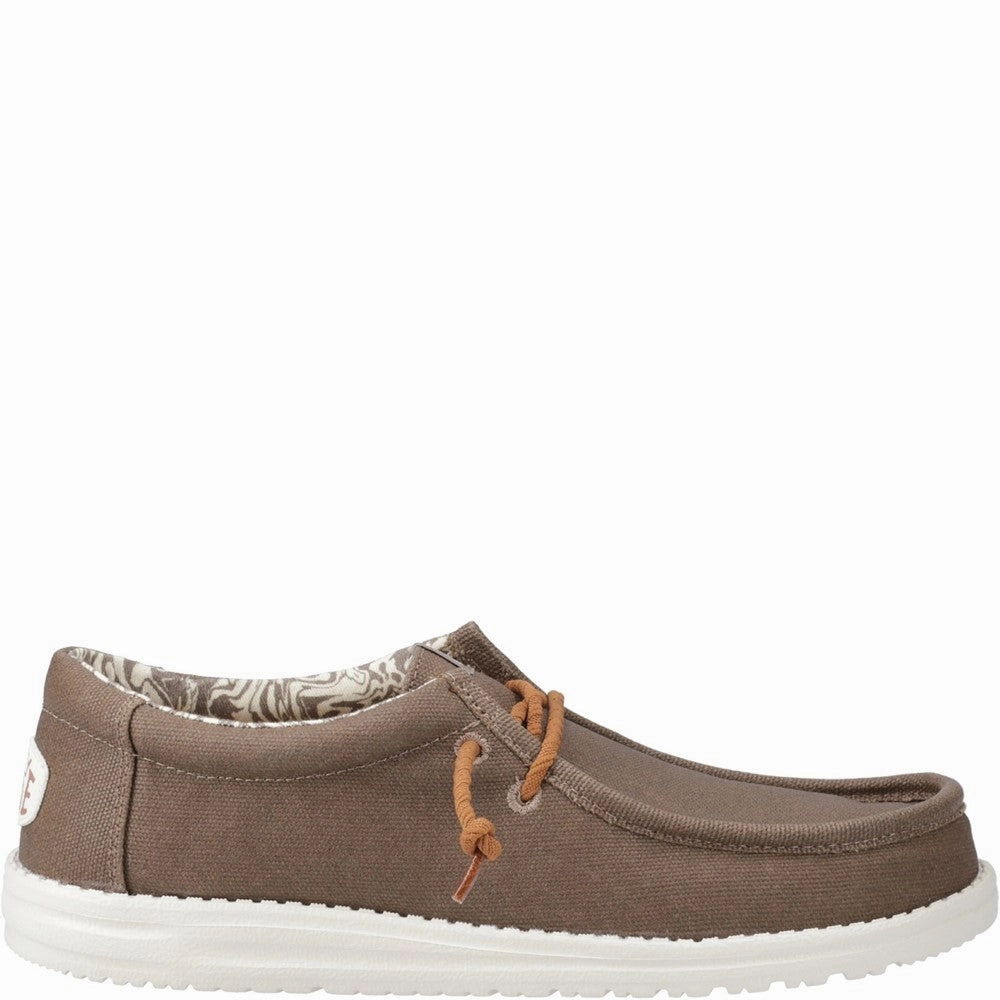 HEYDUDE Wally Waxed Canvas Shoes Men's Sports Casual Shoes