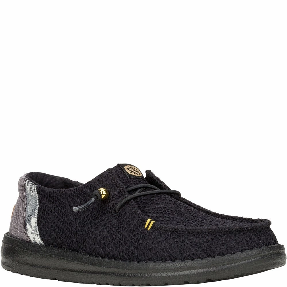 HEYDUDE Wendy Boho Crochet Shoes Lightweight Running Shoes,Slip On Athletic Shoes,Breathable Workout Shoes