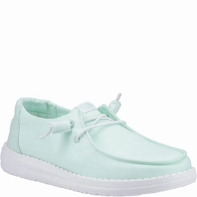 HEYDUDE Wendy Canvas Shoe Lightweight Running Shoes,Slip On Athletic Shoes,Breathable Workout Shoes