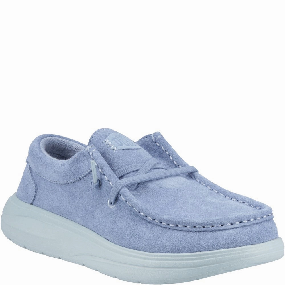 HEYDUDE Wendy COMF Suede Shoes Lightweight Running Shoes,Slip On Athletic Shoes,Breathable Workout Shoes