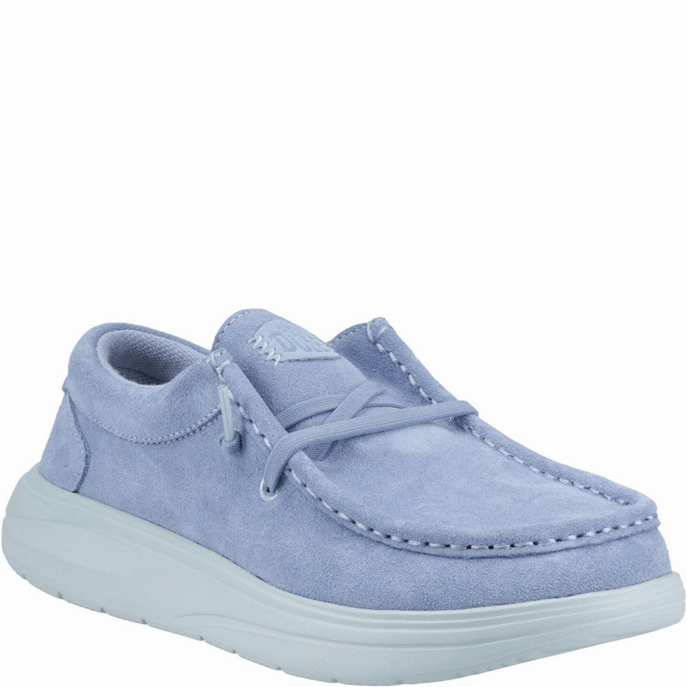 HEYDUDE Wendy COMF Suede Shoes Lightweight Running Shoes,Slip On Athletic Shoes,Breathable Workout Shoes