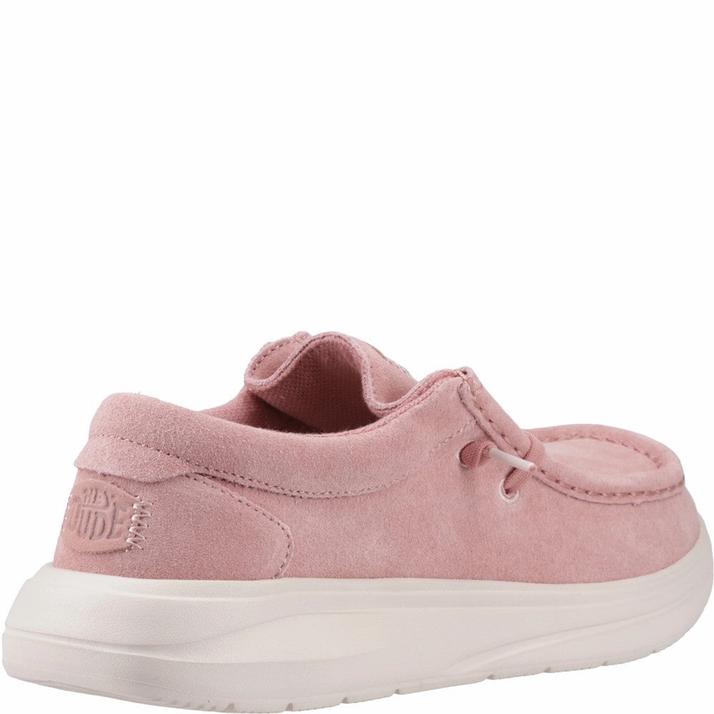 HEYDUDE Wendy COMF Suede Shoes Women's Sneakers Casual Walking Shoes
