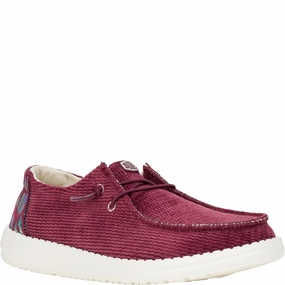HEYDUDE Wendy Corduroy Leo Shoes Lightweight Running Shoes,Slip On Athletic Shoes,Breathable Workout Shoes