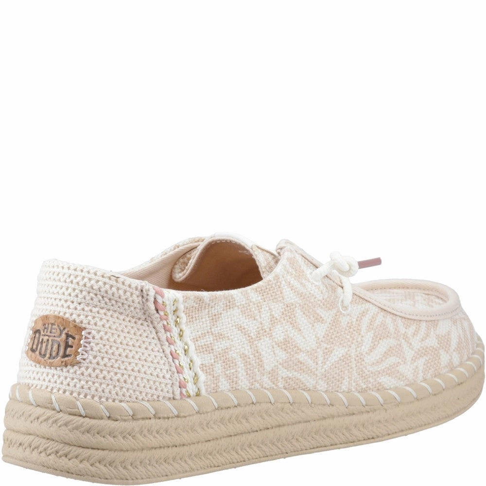 HEYDUDE Wendy Espadrille Retro Palm Shoes Women's Sneakers Casual Walking Shoes