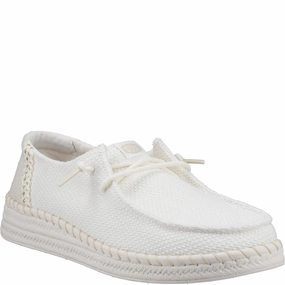 HEYDUDE Wendy Espadrille Woven Shoes Lightweight Running Shoes,Slip On Athletic Shoes,Breathable Workout Shoes