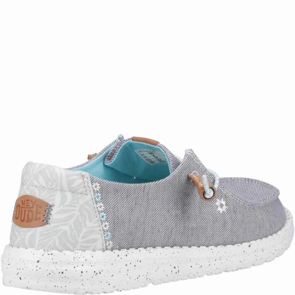 HEYDUDE Wendy Heathered Slub Tropical Shoe Women's Sneakers Casual Walking Shoes