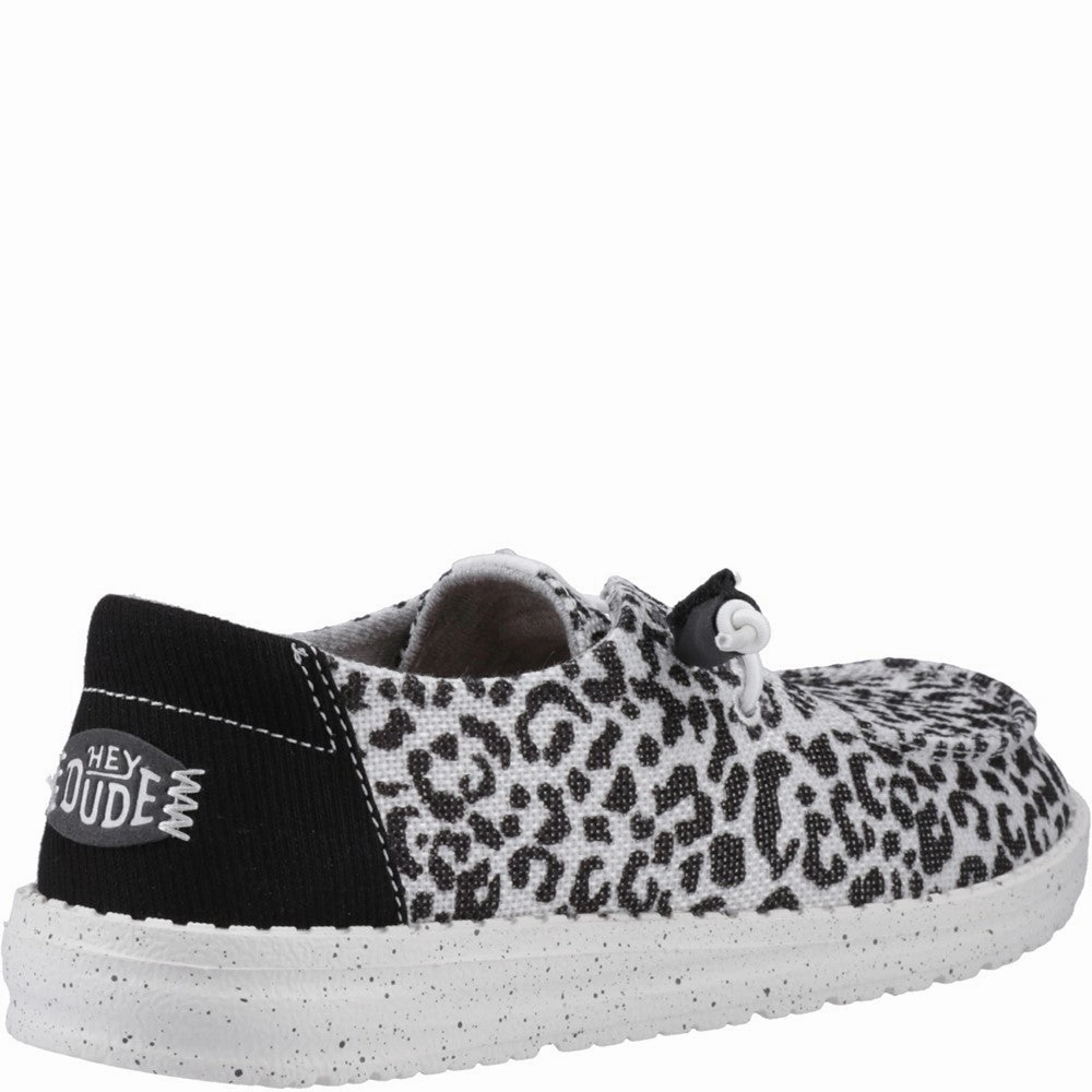 HEYDUDE Wendy Leopard Shoe Women's Sneakers Casual Walking Shoes