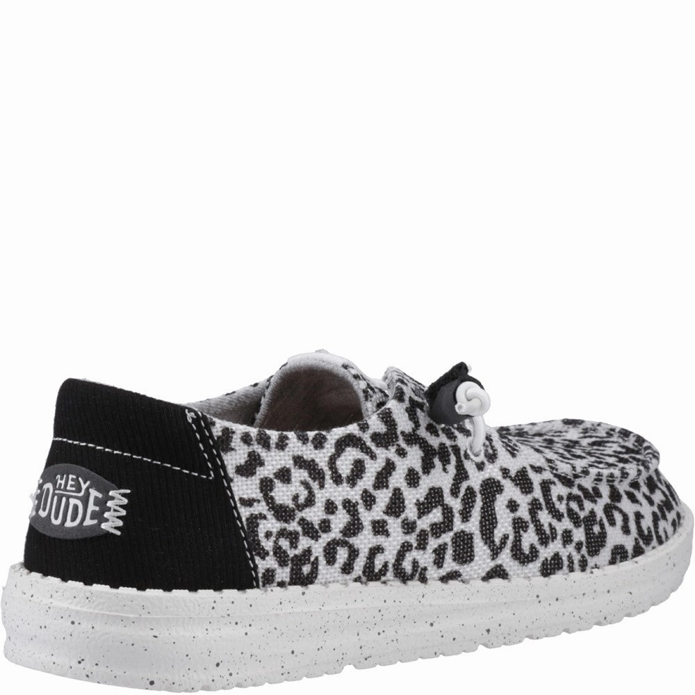 HEYDUDE Wendy Leopard Shoe Women's Sneakers Casual Walking Shoes