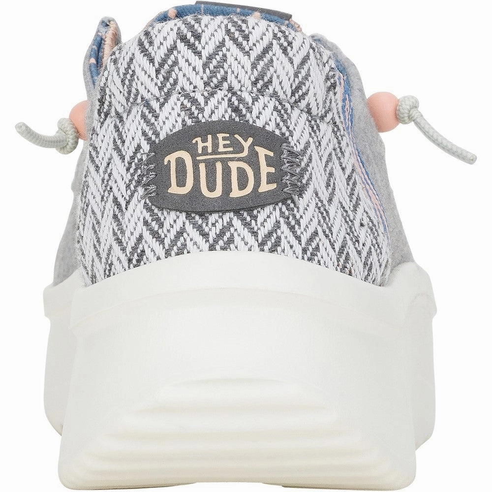 HEYDUDE Wendy Peak Chambray Woven Shoes Women's Sneakers Casual Walking Shoes