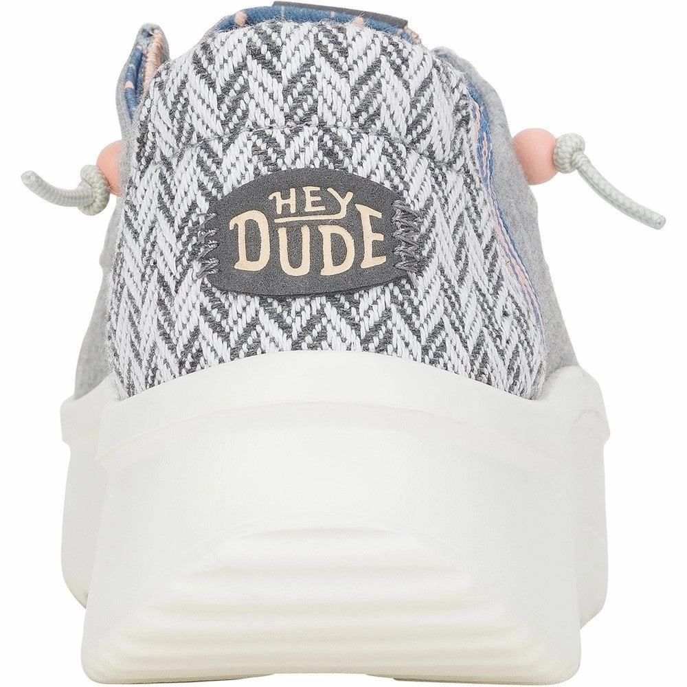 HEYDUDE Wendy Peak Chambray Woven Shoes Women's Sneakers Casual Walking Shoes