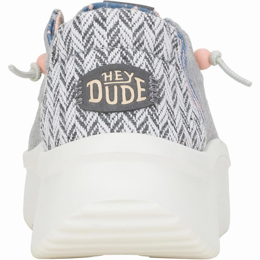 HEYDUDE Wendy Peak Chambray Woven Shoes Women's Sneakers Casual Walking Shoes