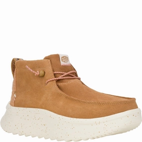 HEYDUDE Wendy Peak Hi Suede Ankle Boots Lightweight Running Shoes,Slip On Athletic Shoes,Breathable Workout Shoes