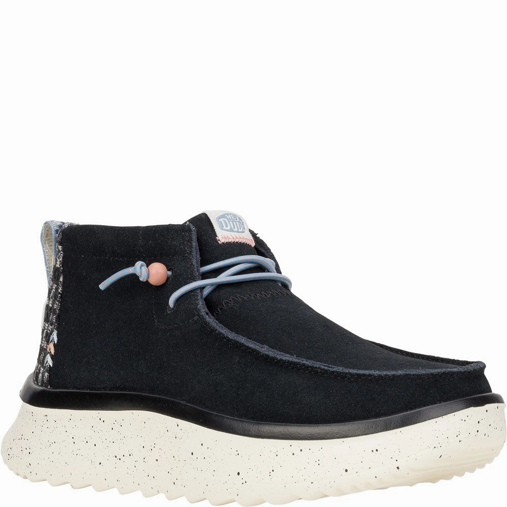 HEYDUDE Wendy Peak Hi Suede Ankle Boots Lightweight Running Shoes,Slip On Athletic Shoes,Breathable Workout Shoes