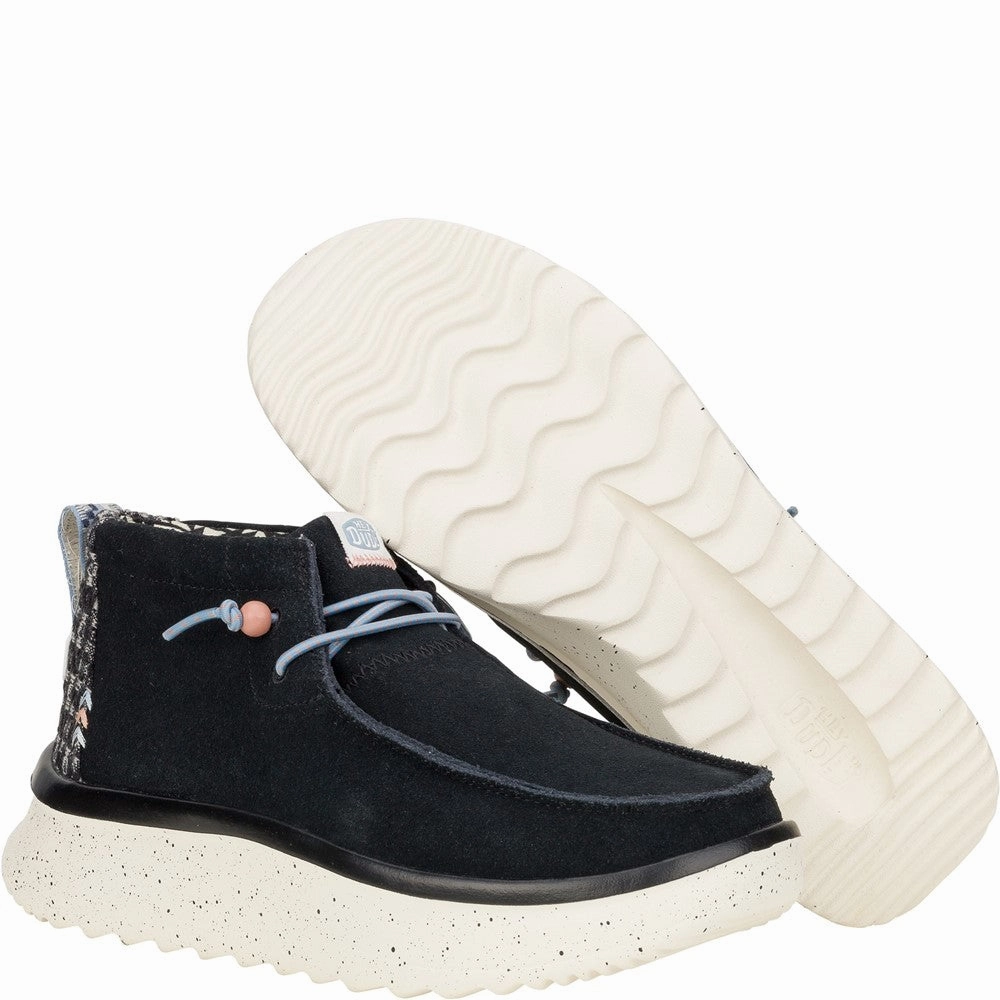 HEYDUDE Wendy Peak Hi Suede Ankle Boots Women's Sneakers Casual Walking Shoes