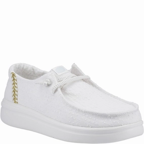 HEYDUDE Wendy Rise Perf Canvas Shoes Lightweight Running Shoes,Slip On Athletic Shoes,Breathable Workout Shoes