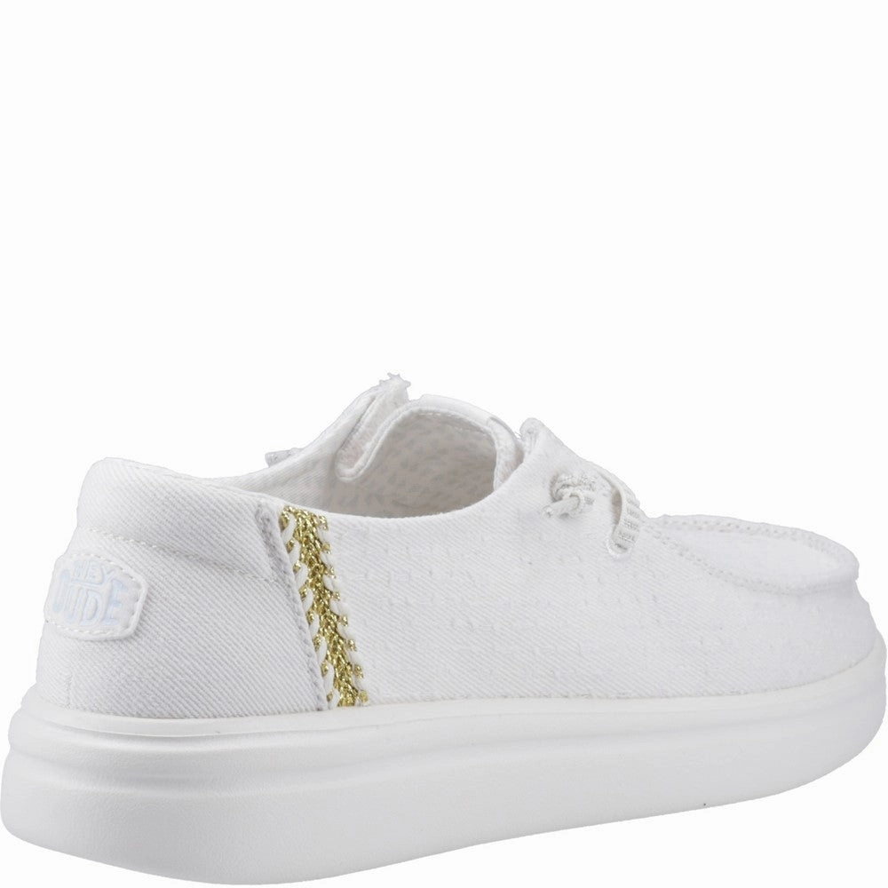 HEYDUDE Wendy Rise Perf Canvas Shoes Women's Sneakers Casual Walking Shoes