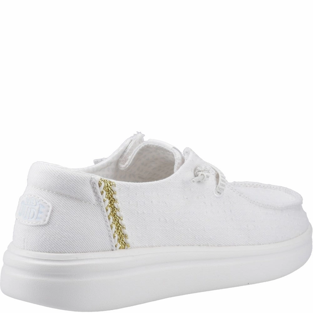 HEYDUDE Wendy Rise Perf Canvas Shoes Women's Sneakers Casual Walking Shoes