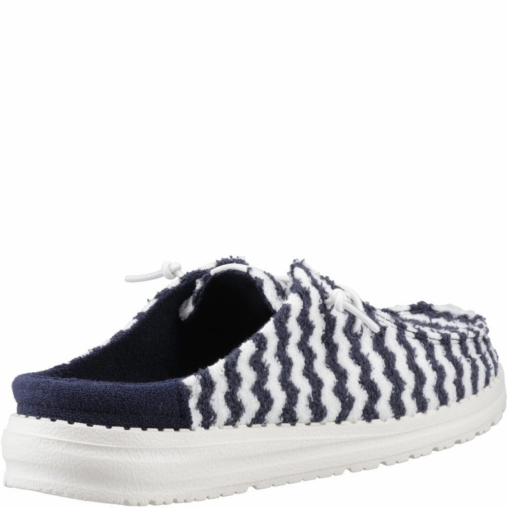 HEYDUDE Wendy Slip Terry Stripe Mule Women's Sneakers Casual Walking Shoes