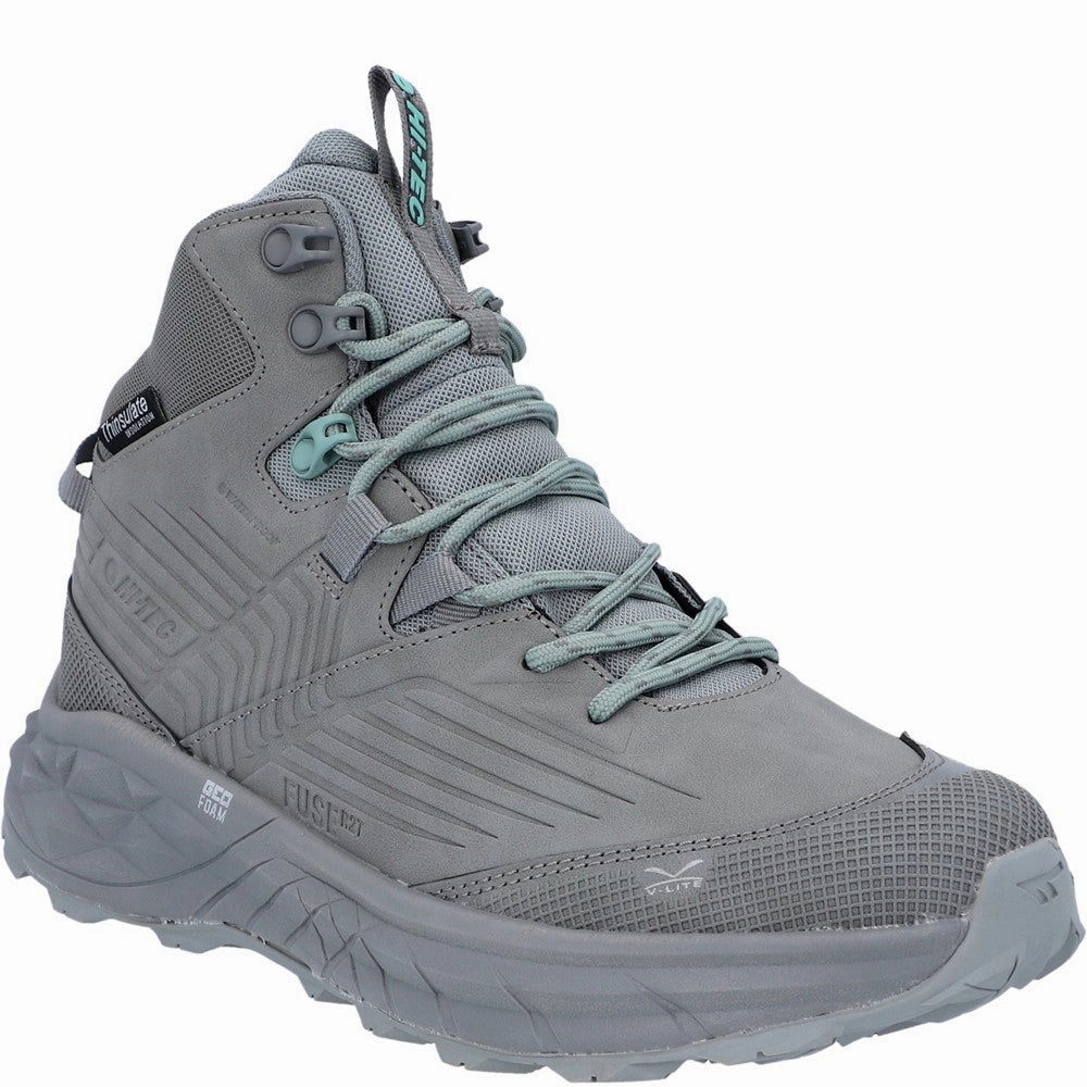 Hi-Tec Fuse Trek Mid Hiking Boots Lightweight Running Shoes,Slip On Athletic Shoes,Breathable Workout Shoes