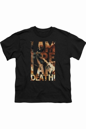 Hobbit I Am Fire Short Sleeve Youth Tee / T-Shirt graphic tees for boys, polo shirts boys