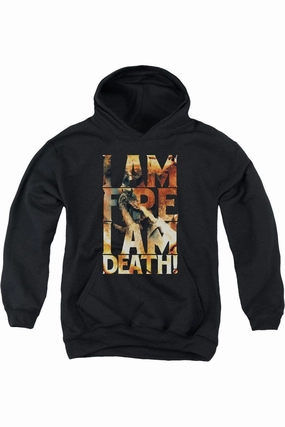 Hobbit I Am Fire Youth Pull Over Hoodie / Hooded Sweatshirt graphic tees for boys, polo shirts boys