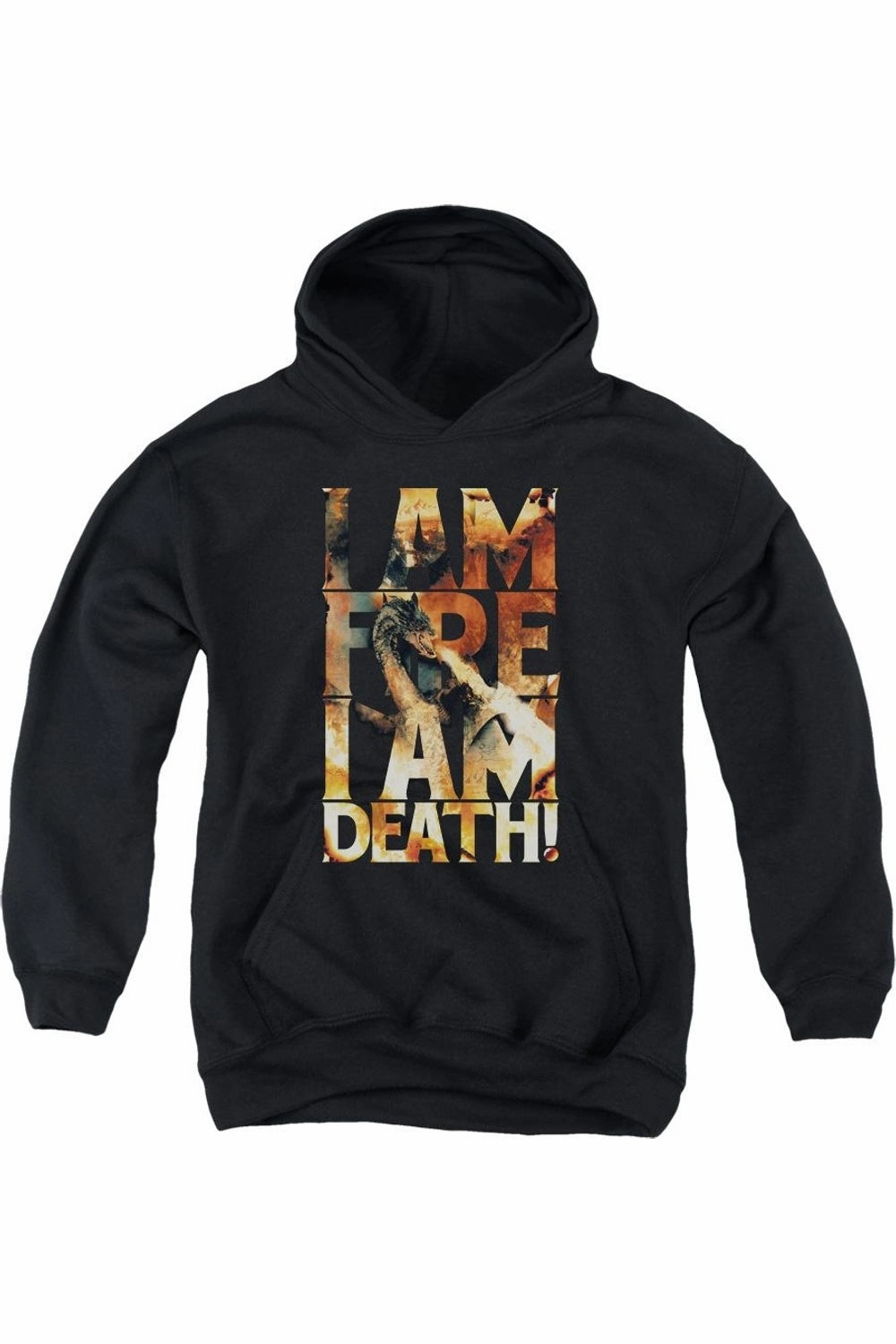 Hobbit I Am Fire Youth Pull Over Hoodie / Hooded Sweatshirt graphic tees for boys, polo shirts boys