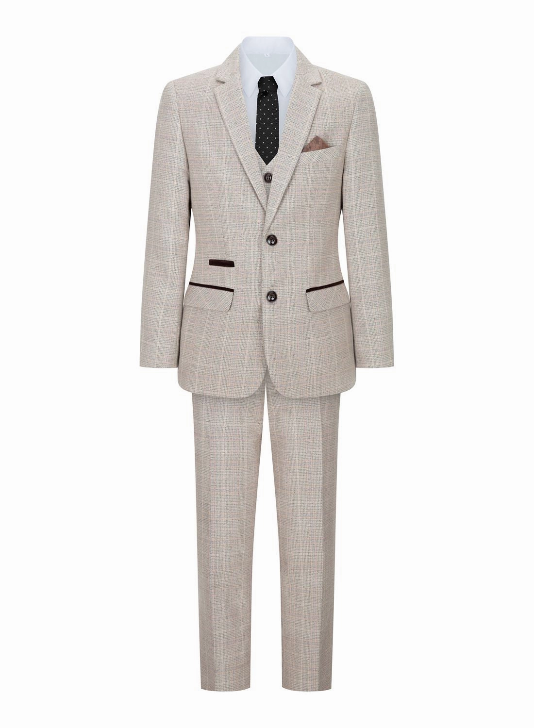 Holland Check Tweed 3 Piece Suit Boys Summer Matching Set