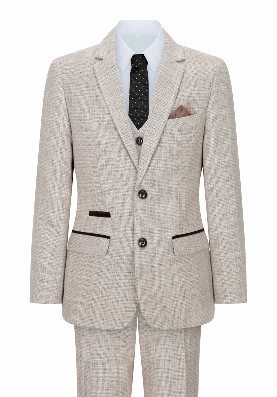 Holland Check Tweed 3 Piece Suit 2-piece outfit boys, toddler matching sets