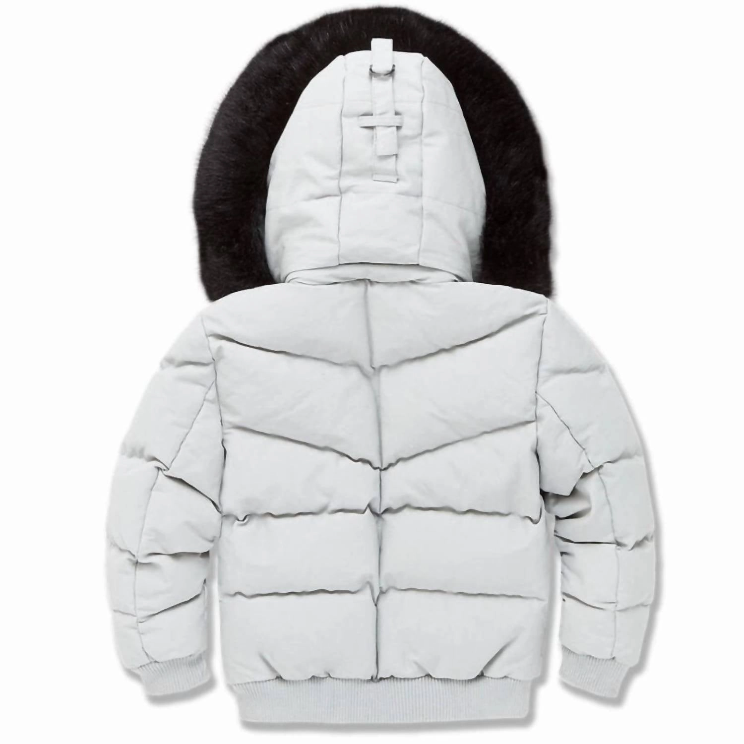 Hollis Bomber Jacket In Light Grey Boys Waterproof Parka
