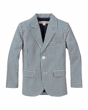 Hope & Henry Classic Seersucker Jacket winter jackets for boys, lightweight puffer boys