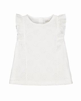 Hope & Henry Flutter Top ruffle tops girls, long sleeve tees girls