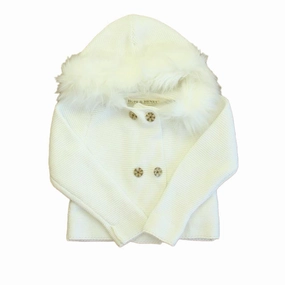 Hope & Henry Girls White Cardigan girls knit pullovers, cardigan sweaters girls