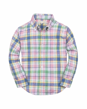 Hope & Henry Linen-Blend Shirt graphic tees for boys, polo shirts boys