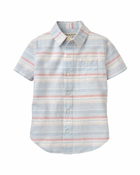 Hope & Henry Linen Short Sleeve Shirt graphic tees for boys, polo shirts boys