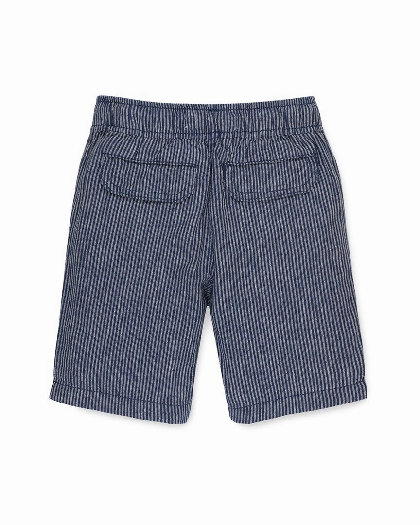 Hope & Henry Pull-On Relaxed Linen-Blend Short Boys Drawstring Athletic Shorts