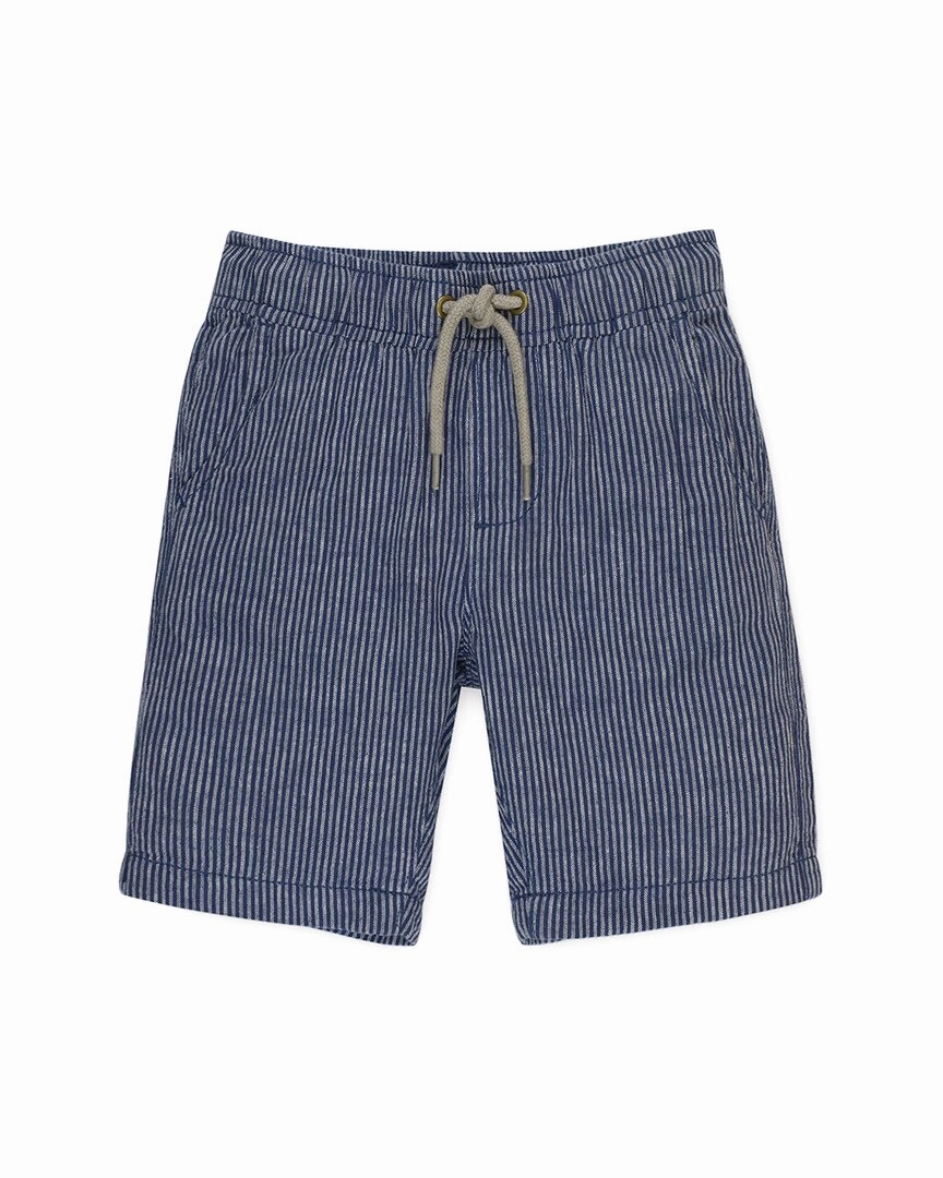 Hope & Henry Pull-On Relaxed Linen-Blend Short boys athletic shorts, cargo shorts boys