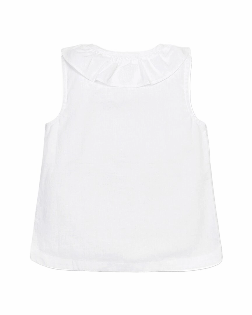 Hope & Henry Ruffle Collar Button Front Blouse Girls Tunic Top