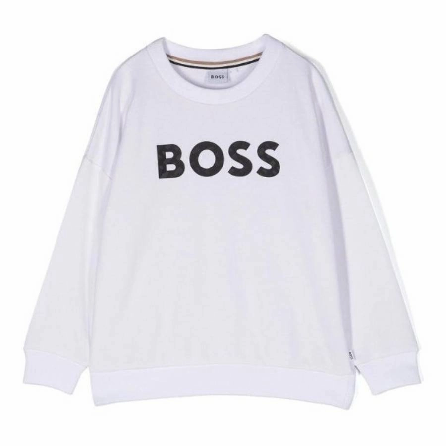 Hugo Boss Boys Classic Logo Sweatshirt boys cable knit, zip up knitwear boys