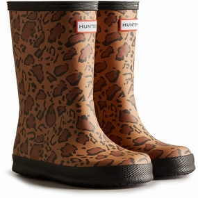 Hunter Big Kids Original Leopard Print Boot Kids Athletic Shoes,Toddler Sports Shoes,Youth Casual Shoes