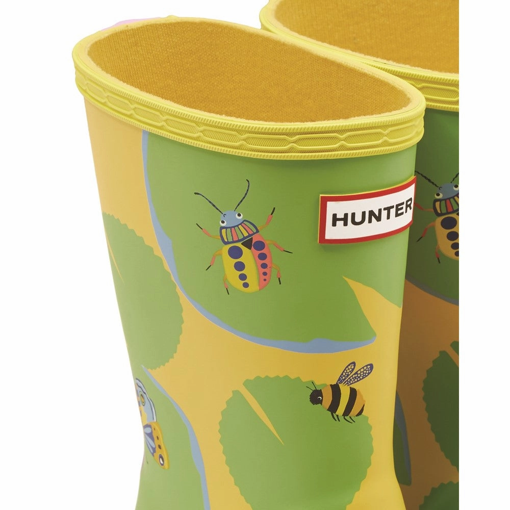 Hunter First Classic Lilly Pad Wellington Boot Girls Sneakers Girls Running Shoes