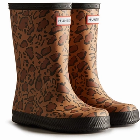 Hunter Little Kids Original First Classic Leopard Print Boot Kids Athletic Shoes,Toddler Sports Shoes,Youth Casual Shoes