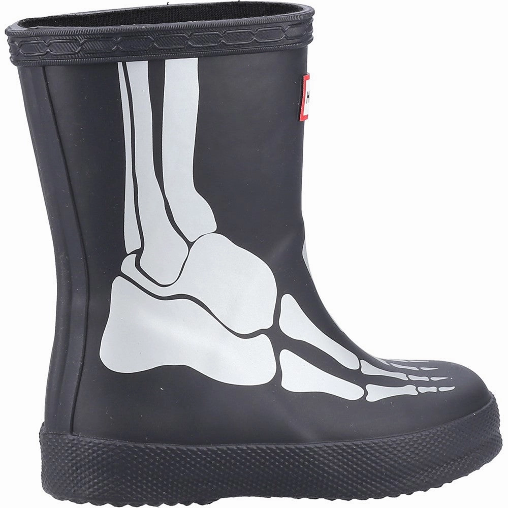Hunter Little Kids Original First Classic Metallic Skeleton Boot Girls Sneakers Girls Running Shoes