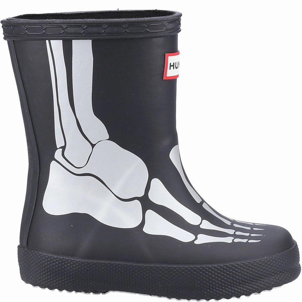 Hunter Little Kids Original First Classic Metallic Skeleton Boot Girls Sneakers Girls Running Shoes
