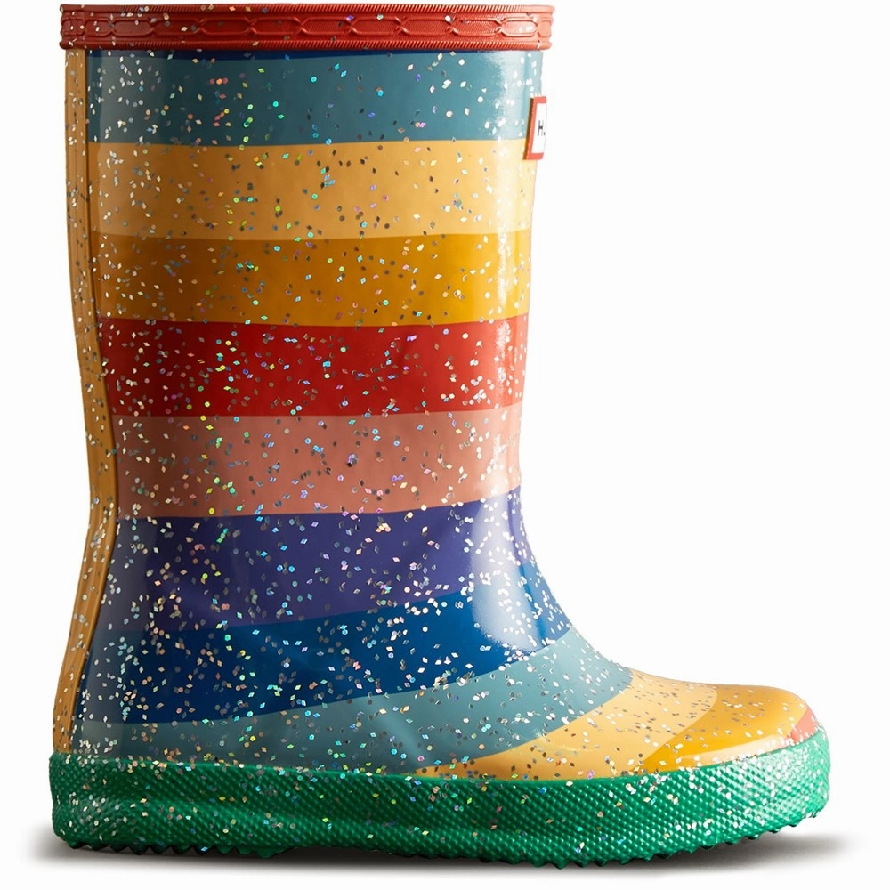 Hunter Original First Classic Rainbow Giant Glitter Boot Girls Sneakers Girls Running Shoes