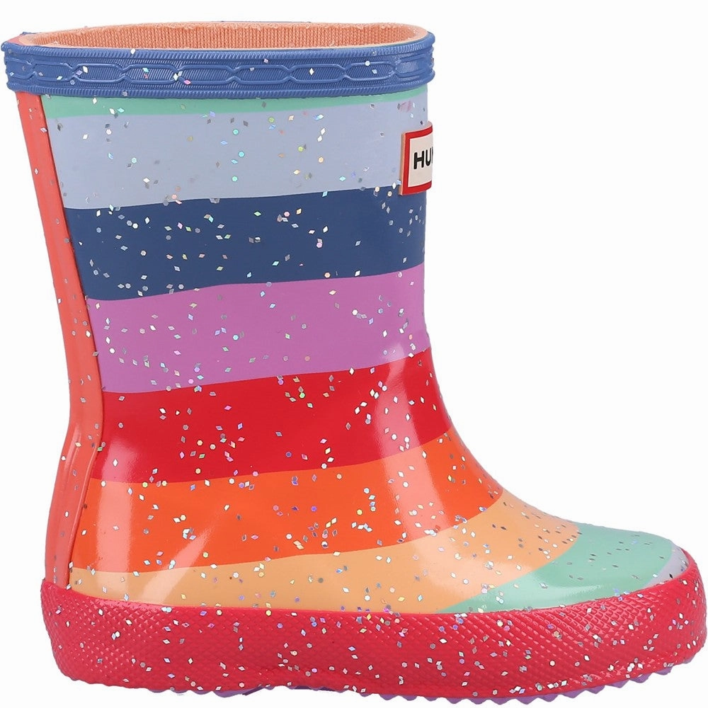 Hunter Original First Classic Rainbow Giant Glitter Boot Girls Sneakers Girls Running Shoes