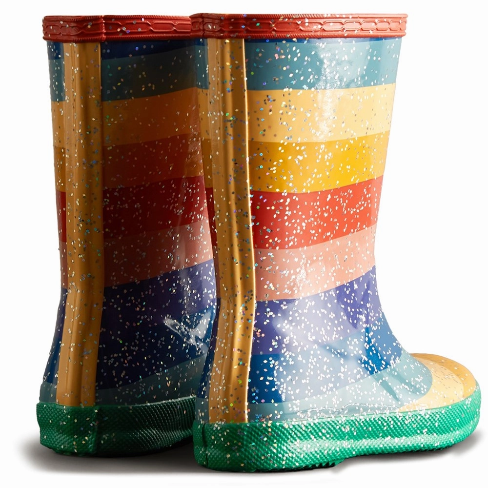 Hunter Original First Classic Rainbow Giant Glitter Boot Girls Sneakers Girls Running Shoes