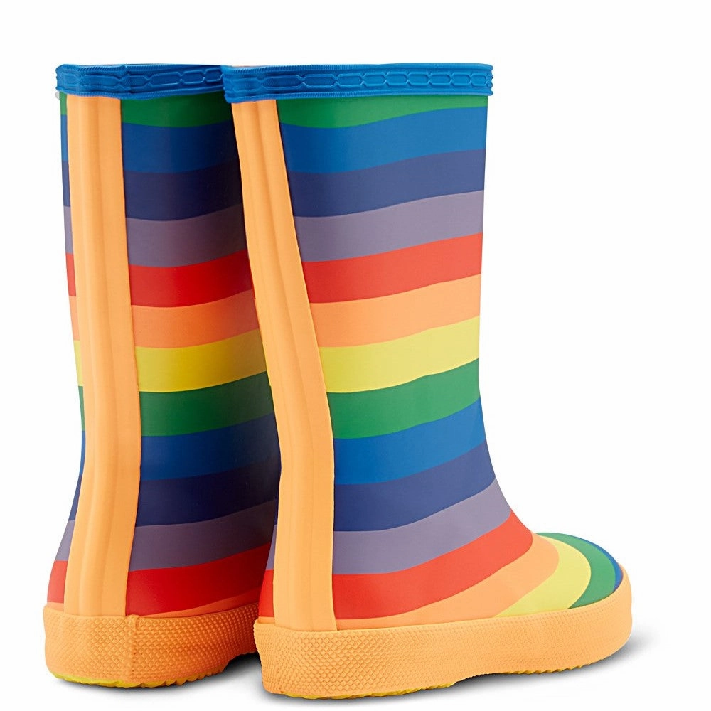 Hunter Original First Classic Rainbow Print Wellington Boots Girls Sneakers Girls Running Shoes